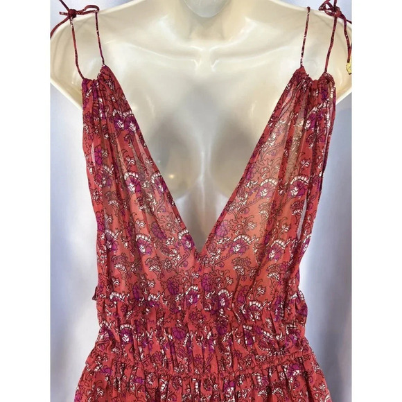 NWT Ulla Johnson Ruby Red Noelle Silk-georgette Dress $495 - Picture 8 of 14